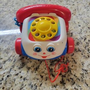 Fisher Price Classic Red and Yellow Toy Phone VTG